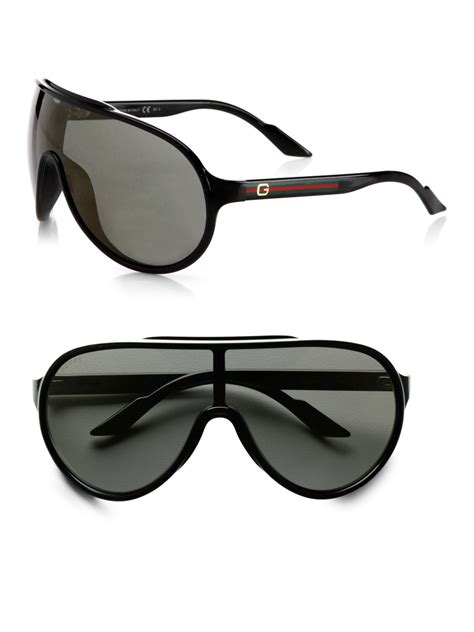 shield gucci oversized sunglasses|shield Gucci sunglasses men.